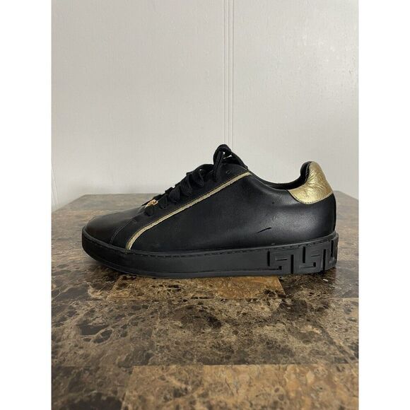 VERSACE Leather Studded Accents Sneakers - Picture 4 of 13